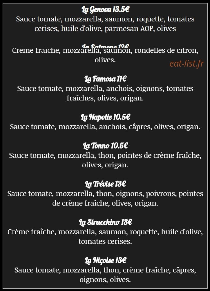Les Pizzas du Bassin — carte page 4