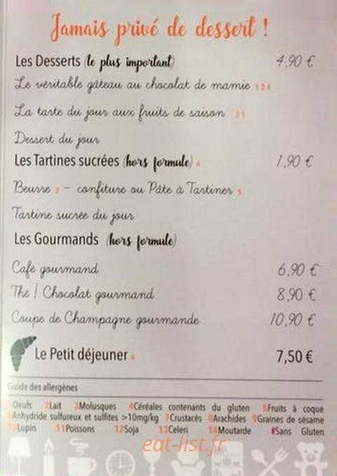 Maison & Tartine — carte page 2