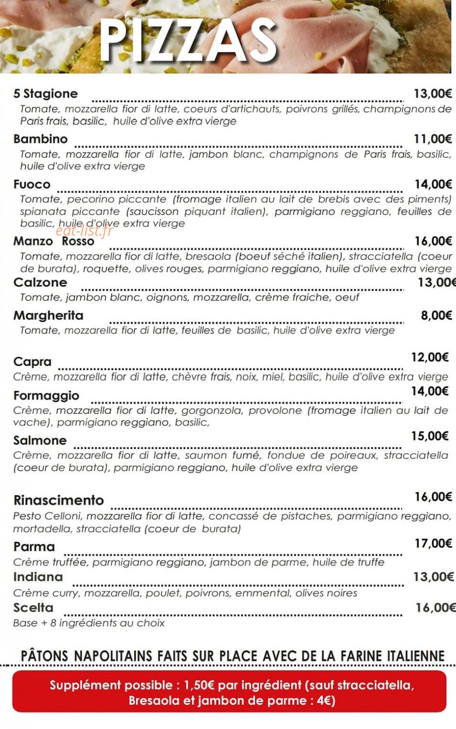 Pizza celloni — carte page 1
