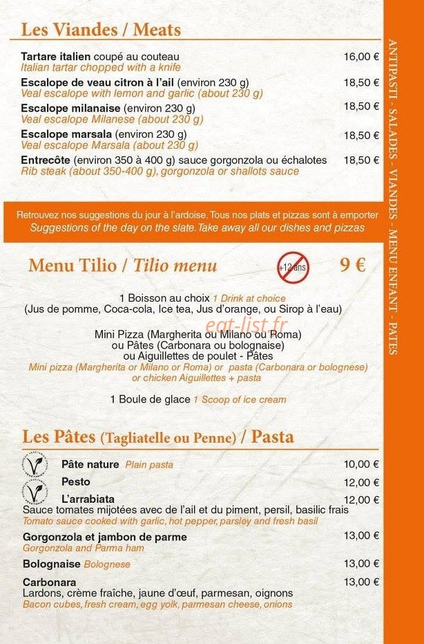Pizzeria Azzurra — carte page 5