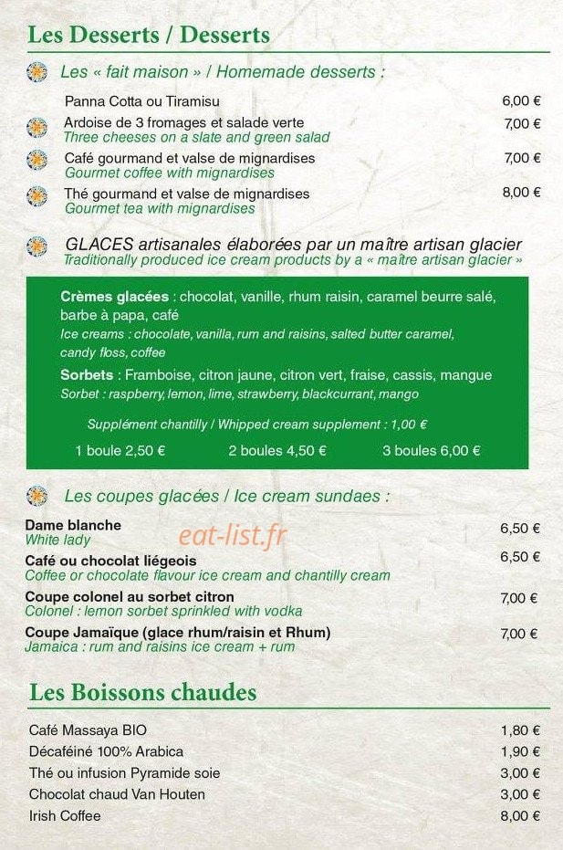 Pizzeria Azzurra — carte page 4