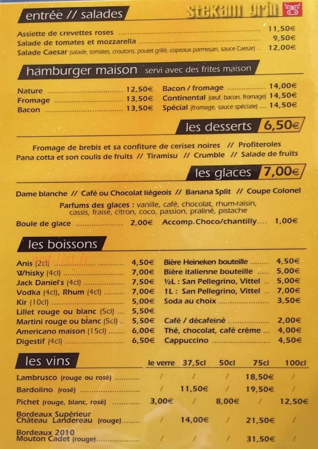 Stekam Grill — carte page 2