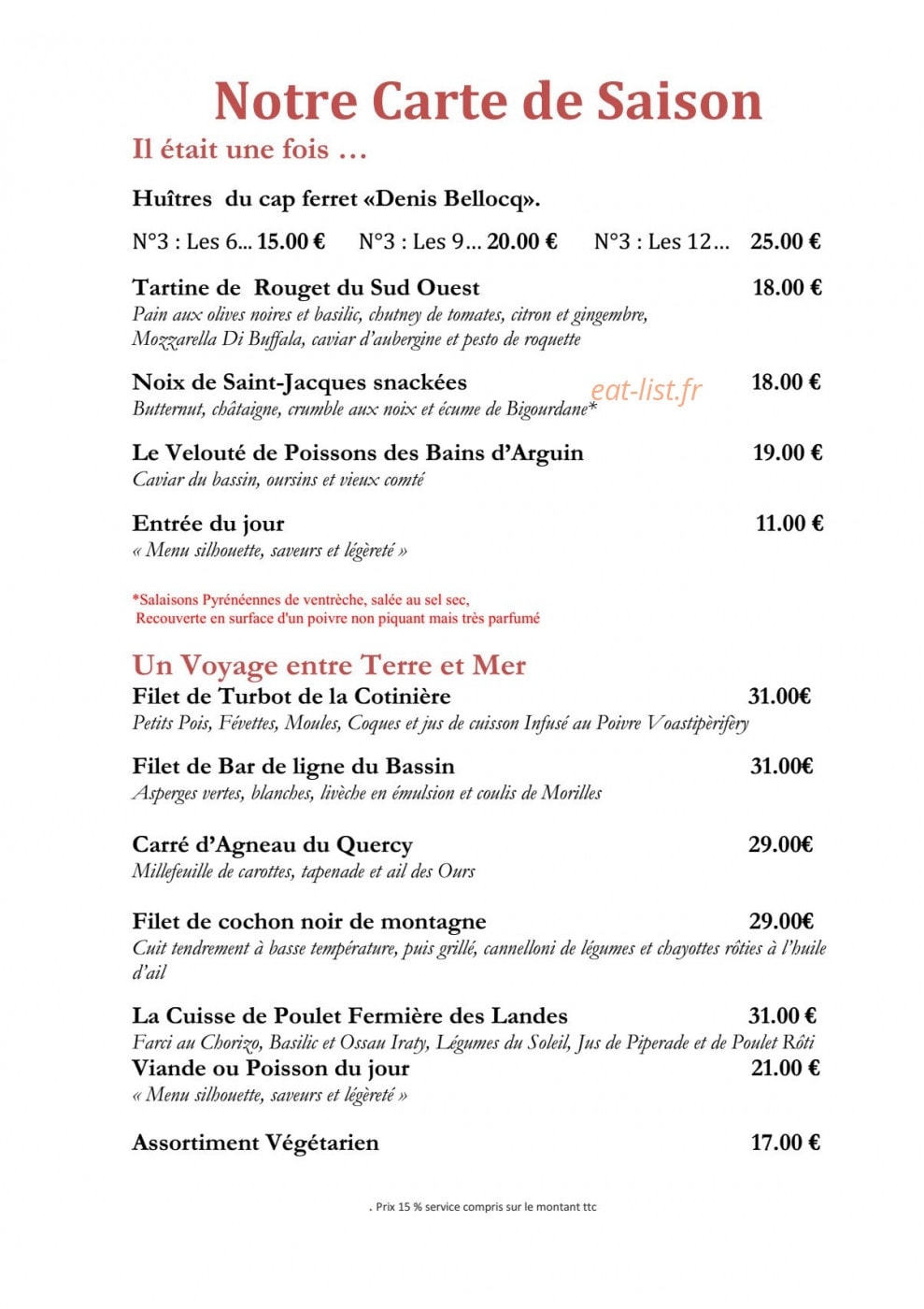 Thalazur Arcachon — carte page 2