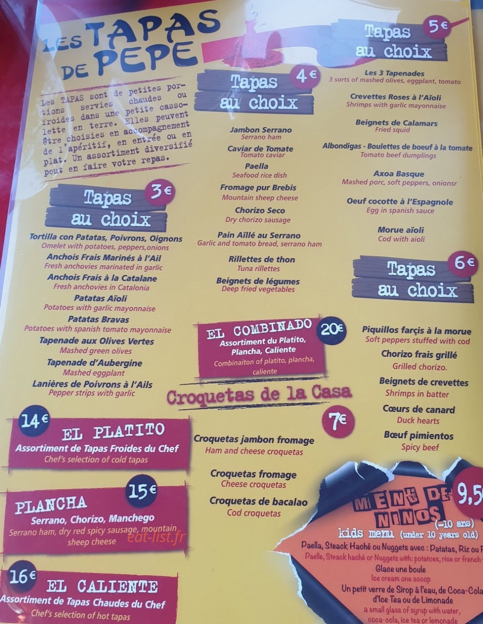 Casa Pepe — carte page 1