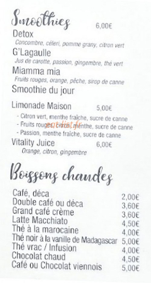 L'Atelier Resto — carte page 4