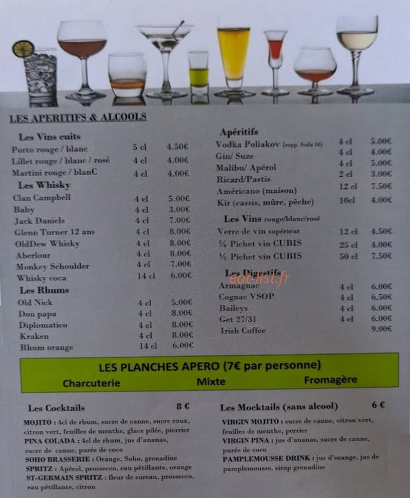 La Brasserie — carte page 4