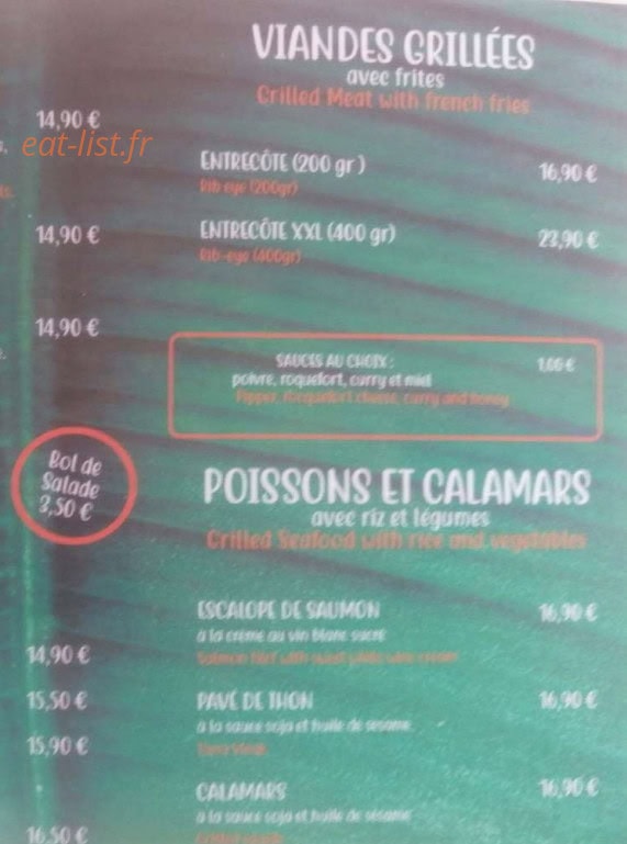 La Créole Rhumerie — carte page 2