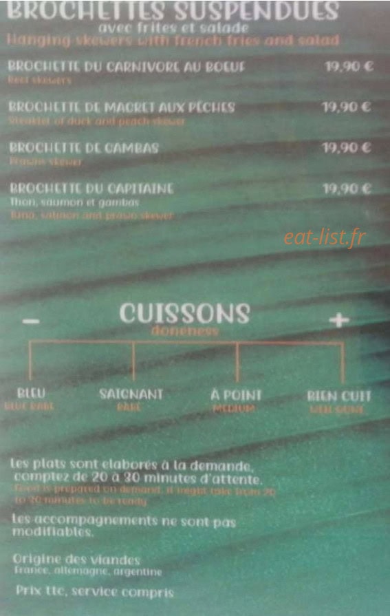 La Créole Rhumerie — carte page 3