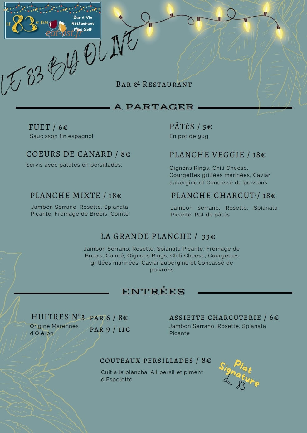 Le 83 by Olive — carte page 2