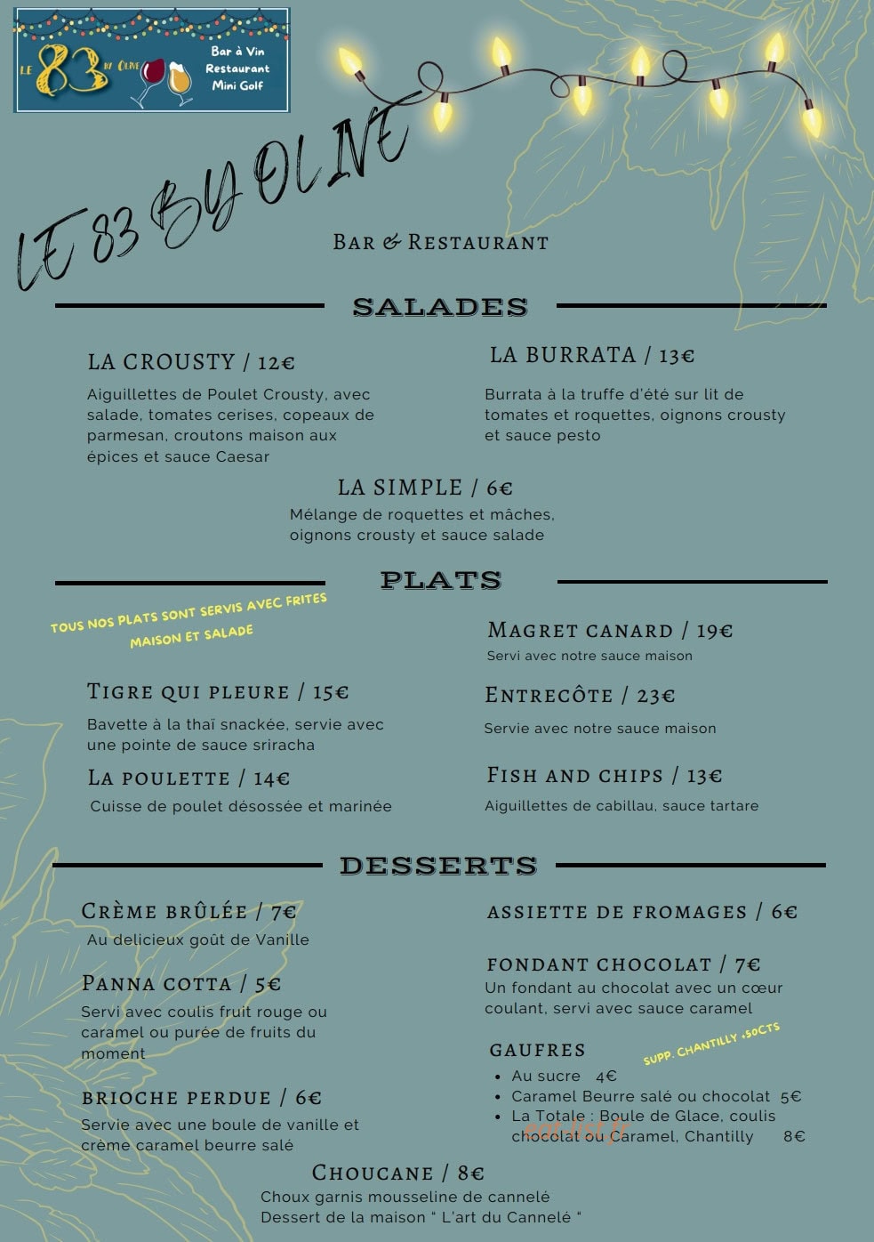 Le 83 by Olive — carte page 3