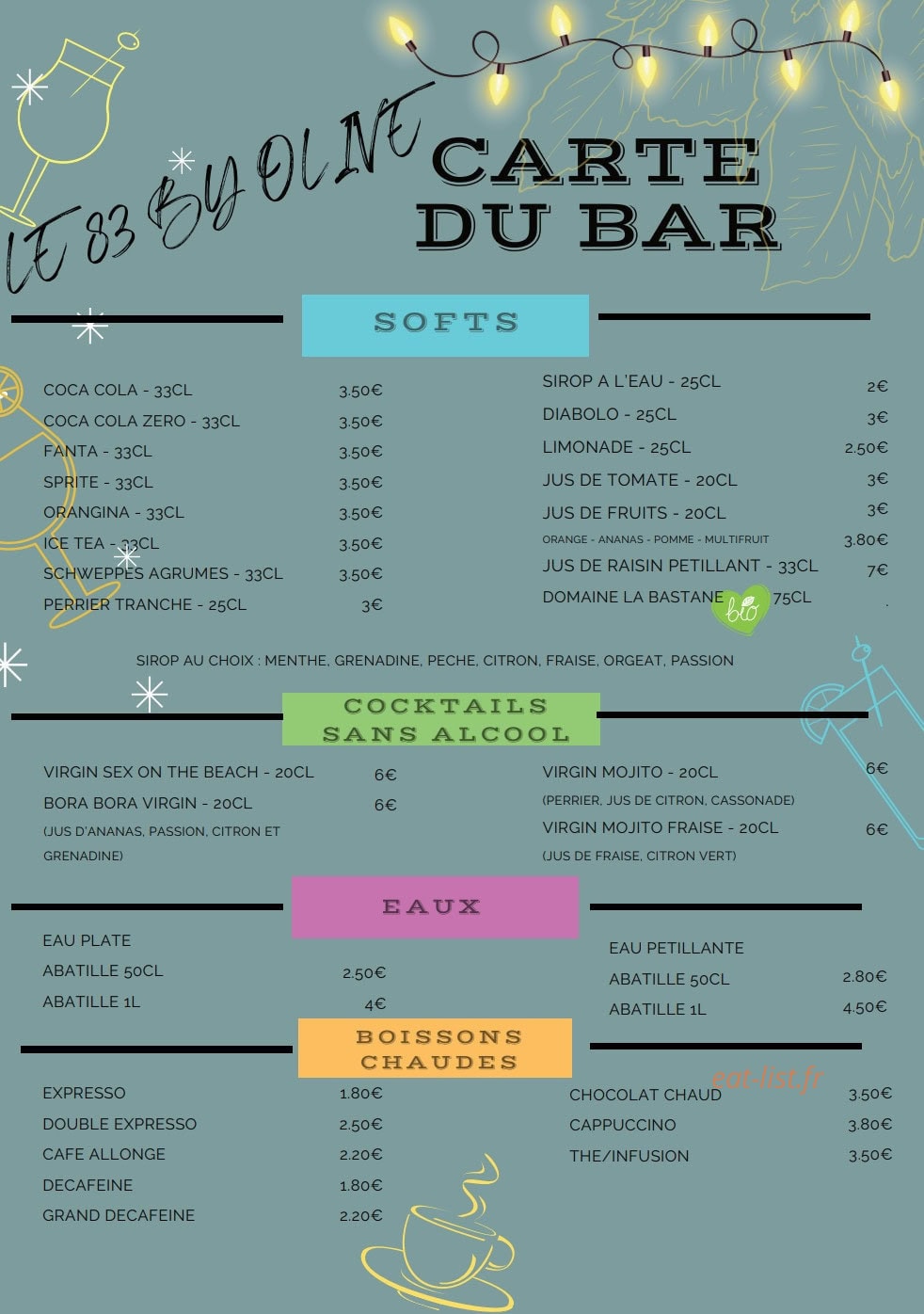 Le 83 by Olive — carte page 6