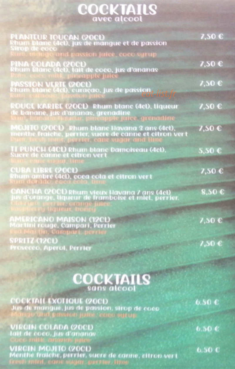 Le Toucan — carte page 4