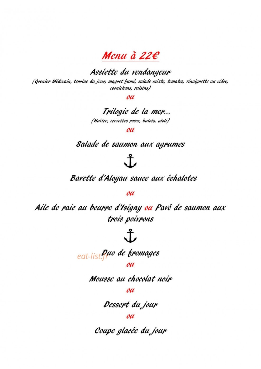 Le Belem — carte page 6