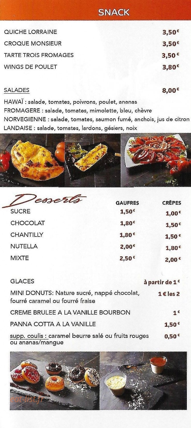 Croc Pizz' — carte page 5