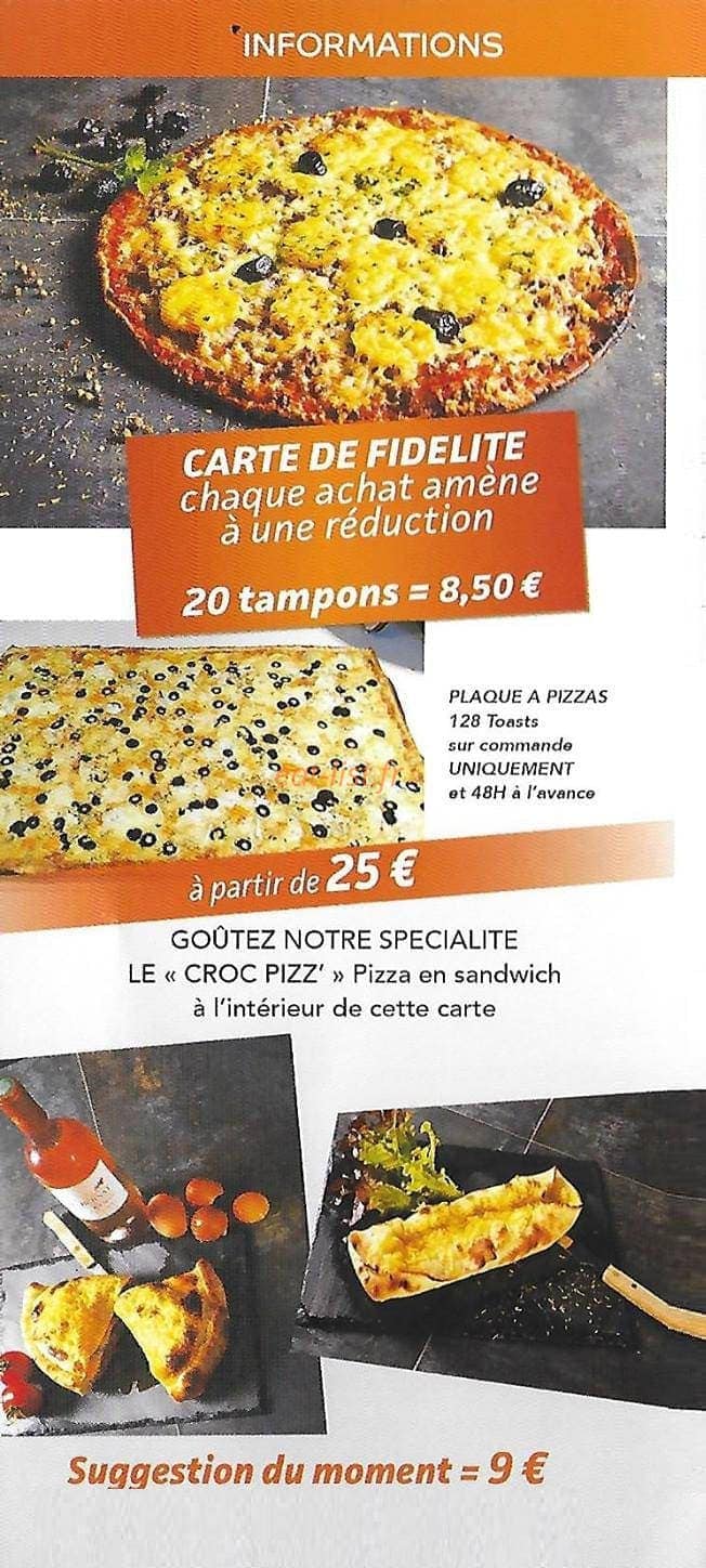 Croc Pizz' — carte page 2