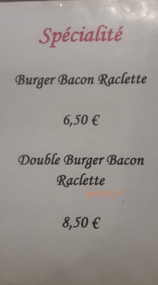 Snack du Lac — carte page 3