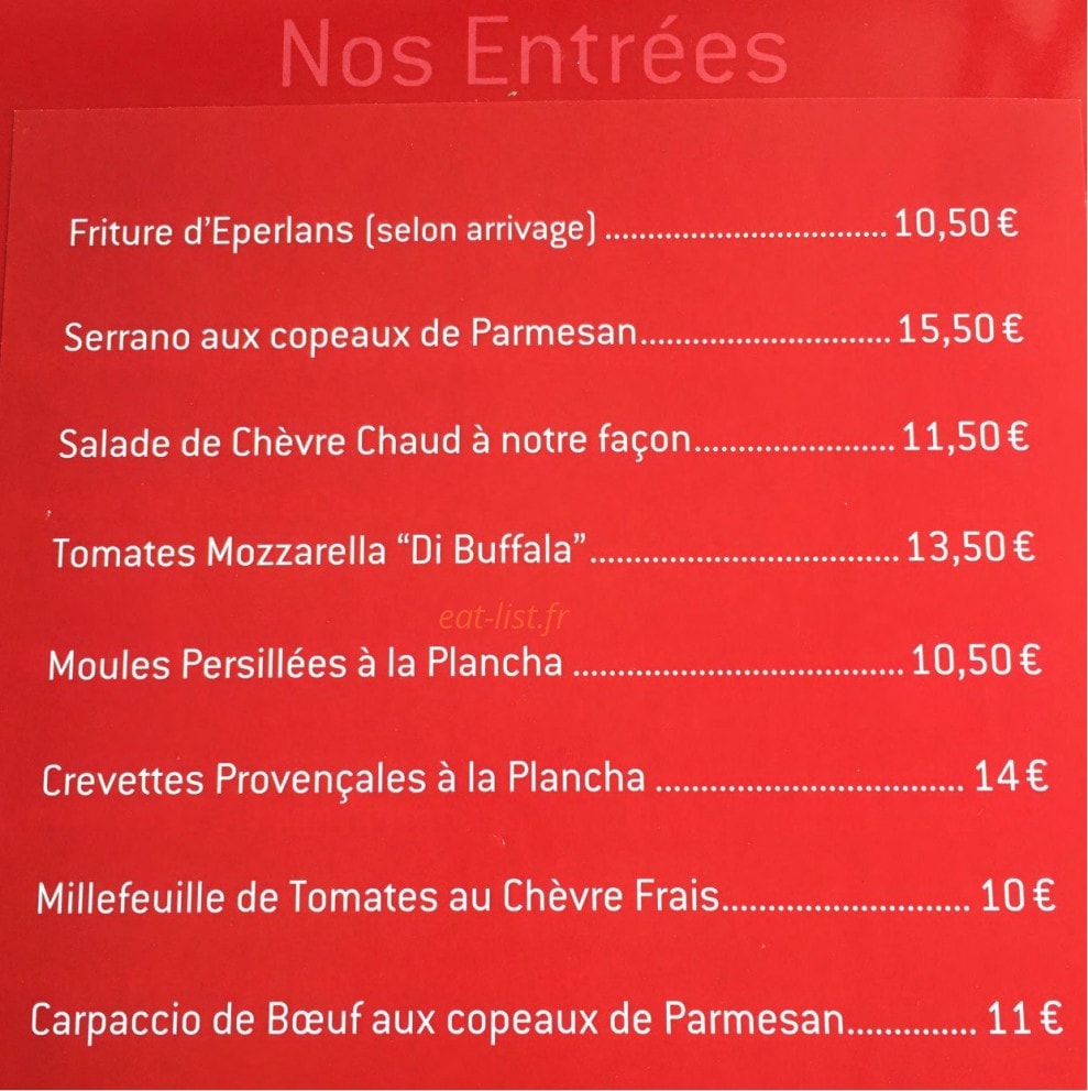 La Guinguette De La Vieille Tour — carte page 1