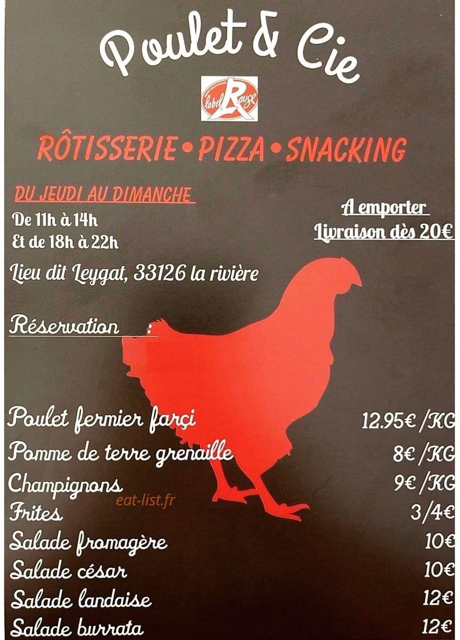 Poulet & cie — carte page 1