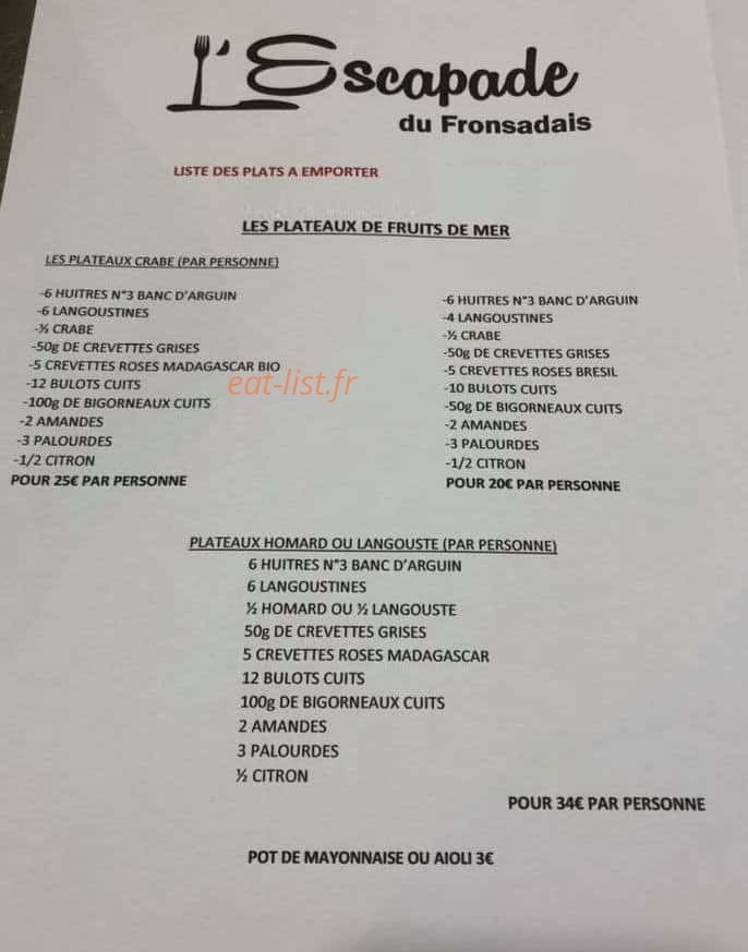 L'Escapade Du Fronsadais — carte page 2