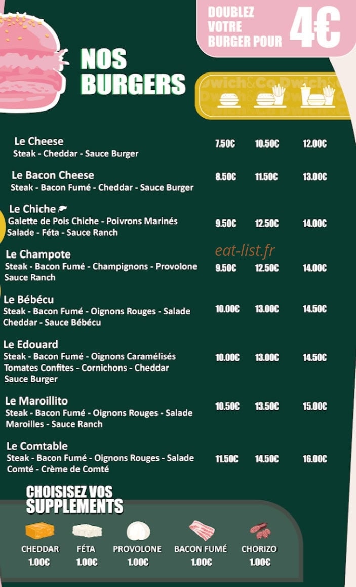 Dwich&Co — carte page 2