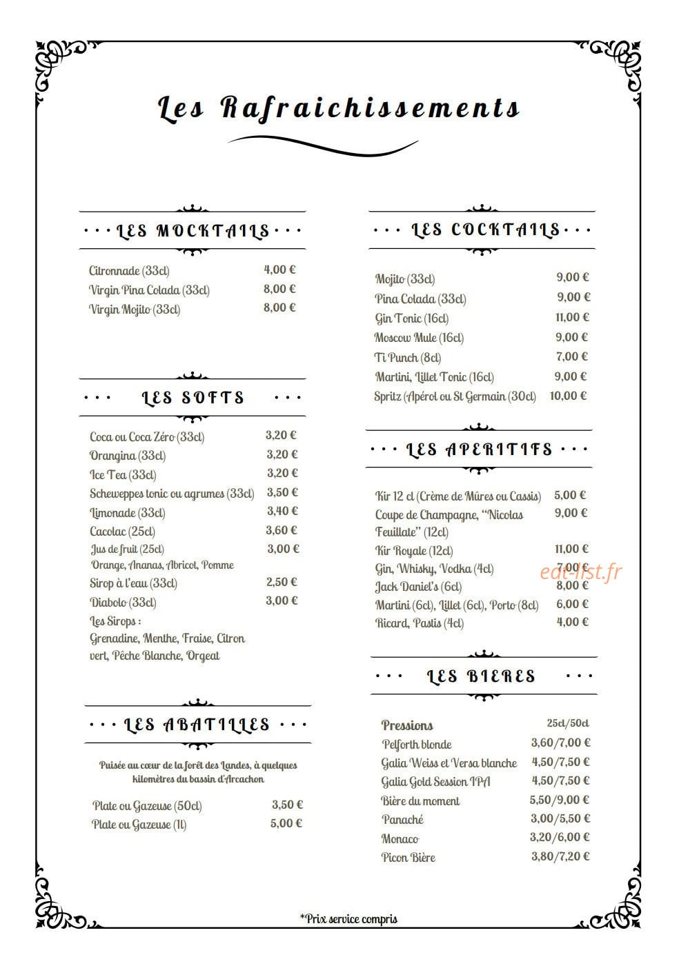 L'Epicure — carte page 2