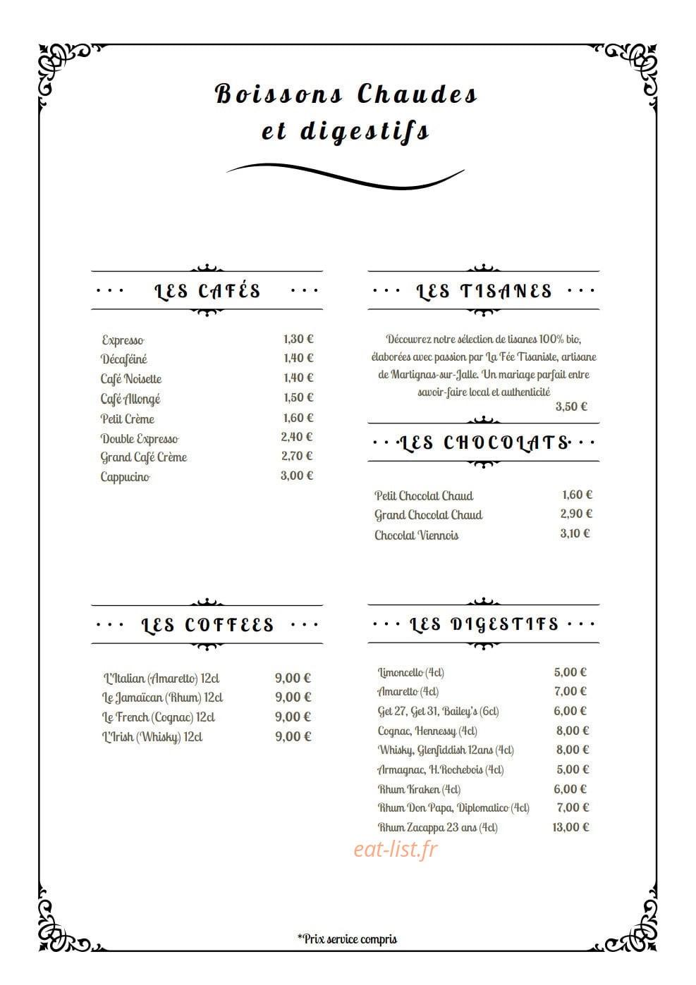 L'Epicure — carte page 3