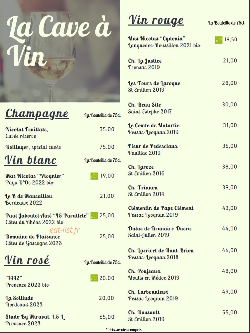 L'Epicure — carte page 4