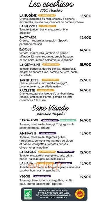 La cuisine a pizza — carte page 4