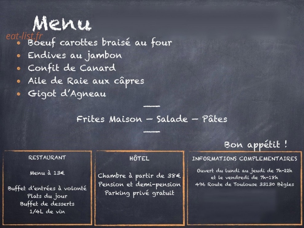 Au Tout Va Bien — carte page 1