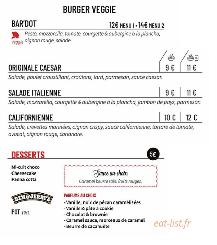 Barger Burger — carte page 3