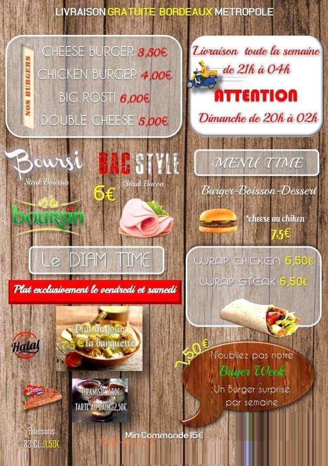 Burger Time 33 — carte page 1