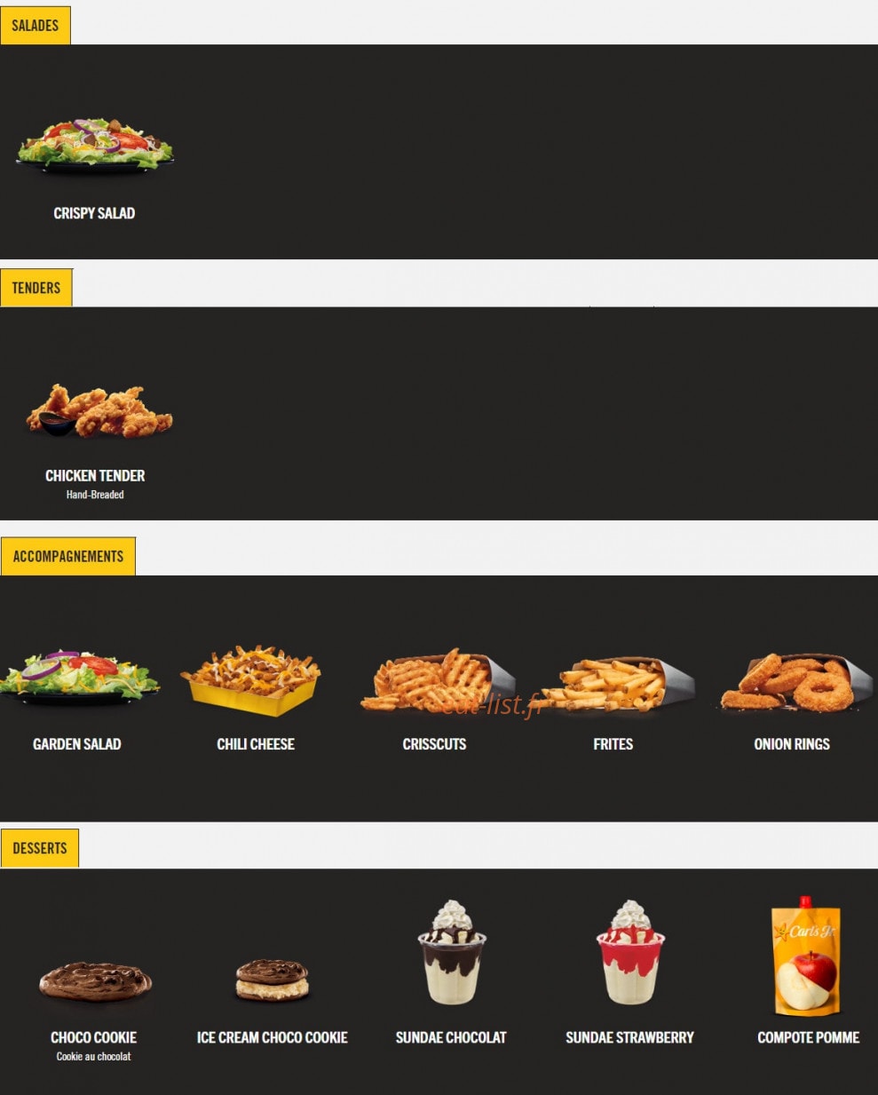 Carl’s Jr — carte page 3