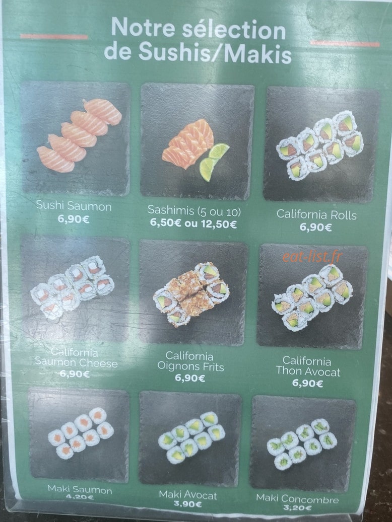 Chef Aji — carte page 3