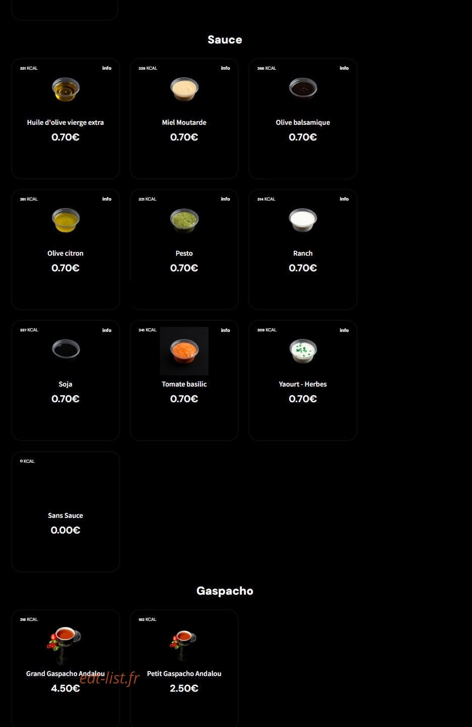 Eat Salad — carte page 2
