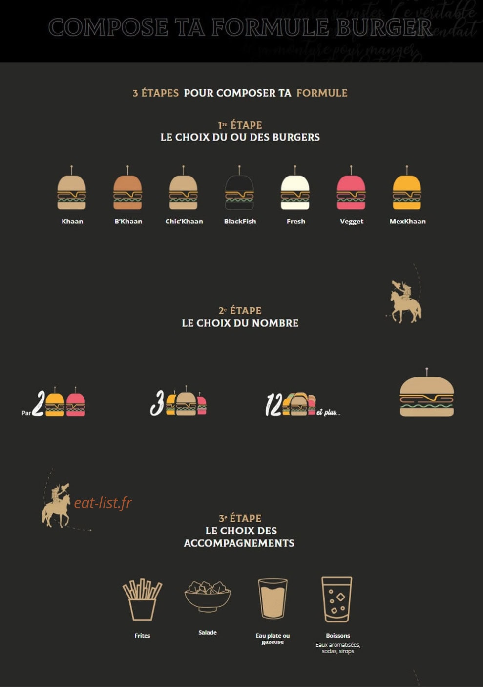 Khaan Burger & Poke — carte page 1