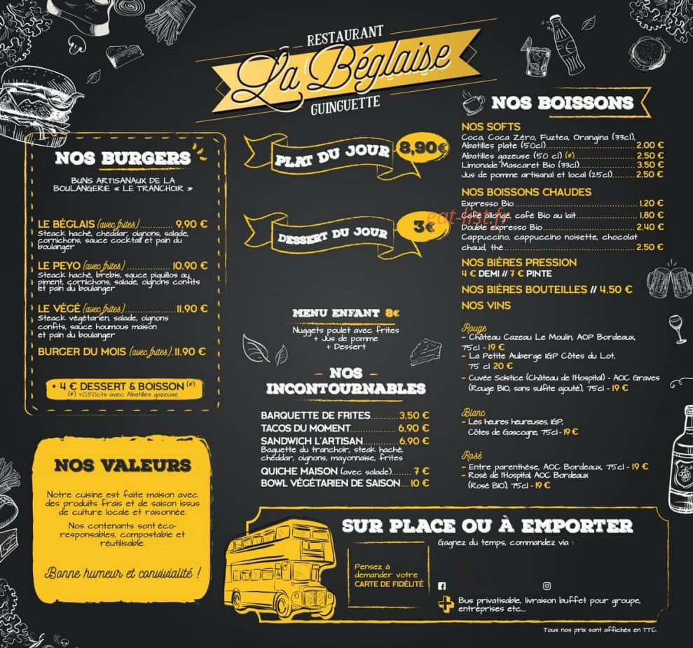 La Béglaise — carte page 1