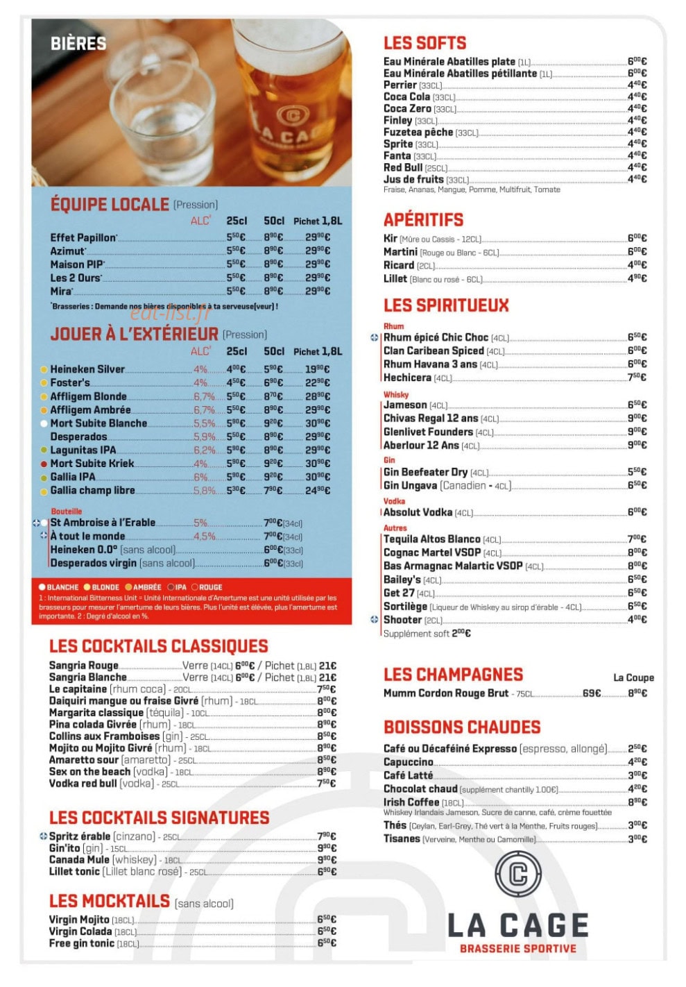 La Cage — carte page 5