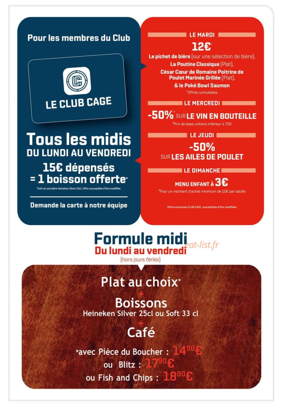 La Cage — carte page 6