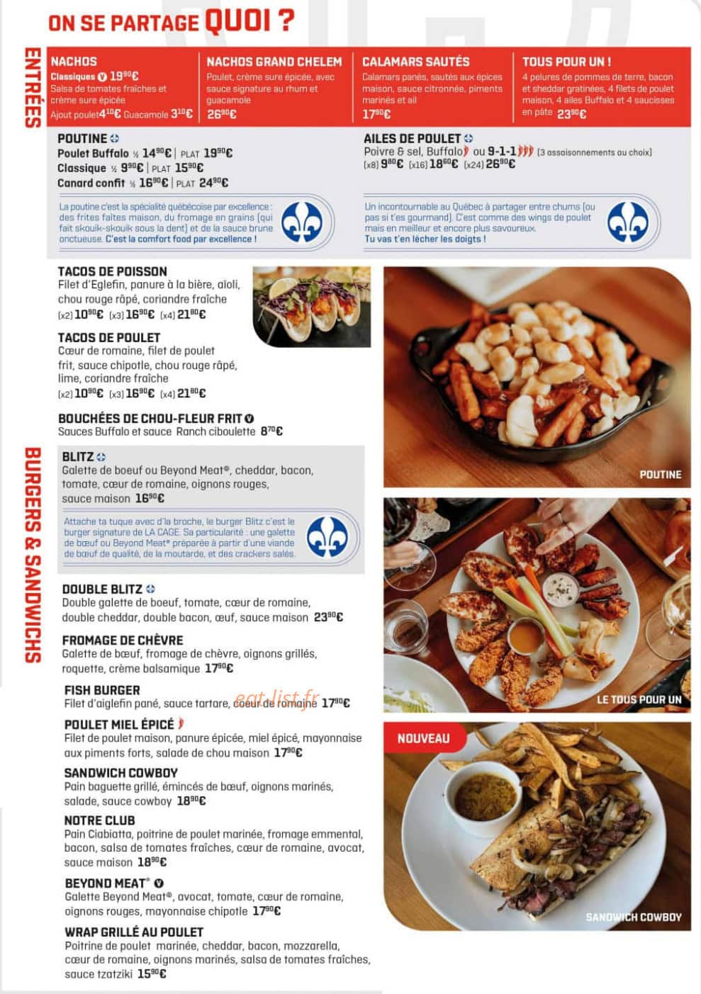La Cage — carte page 2