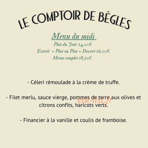 Le comptoir de Bègles — carte page 2