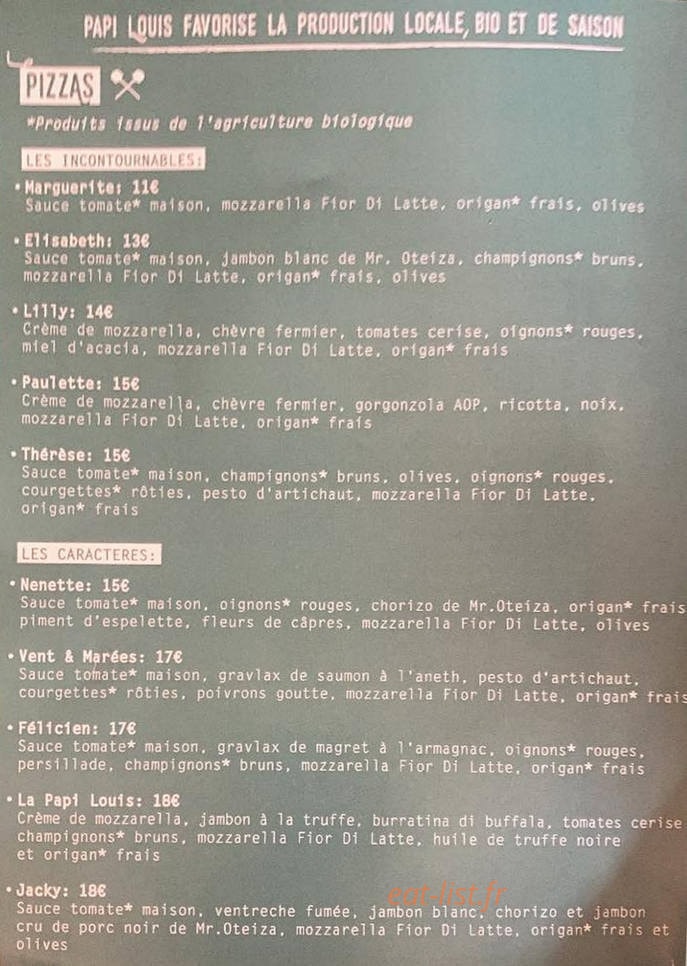 Papi Louis — carte page 2
