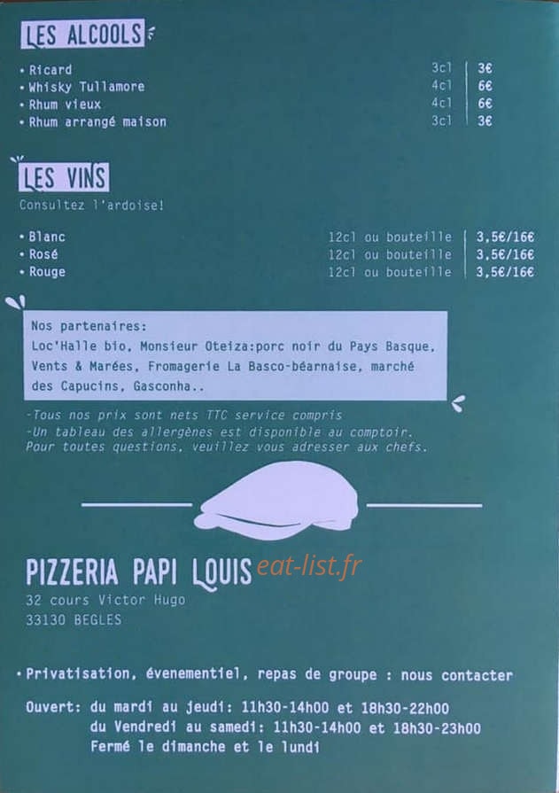 Papi Louis — carte page 4