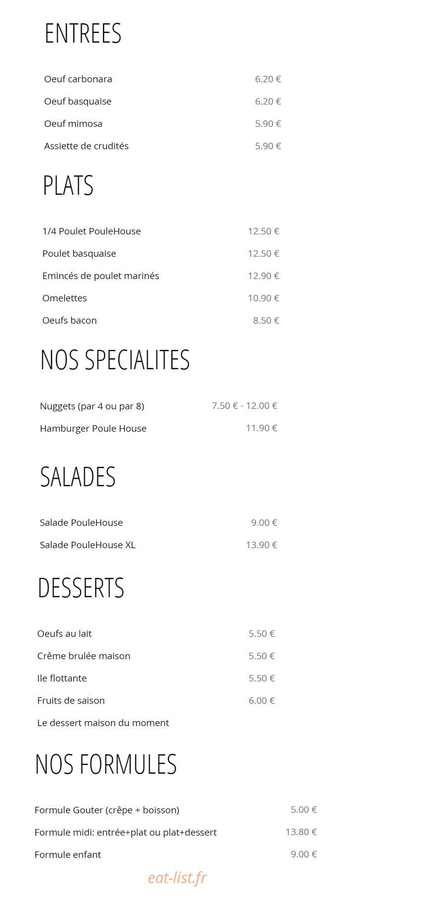 Poule House Chicken & Egg — carte page 2