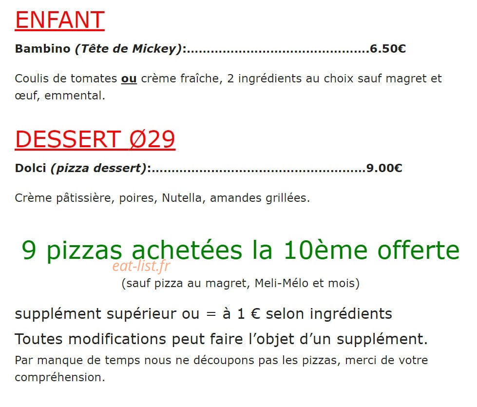 Pizza bingo — carte page 8