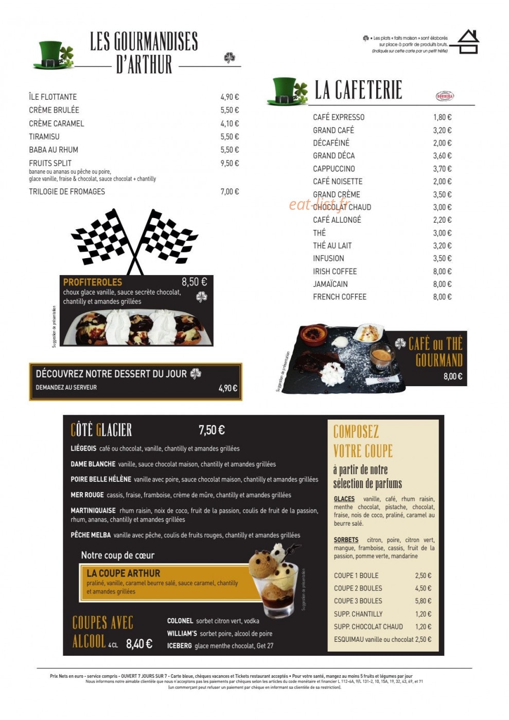 Arthur's Pub — carte page 6