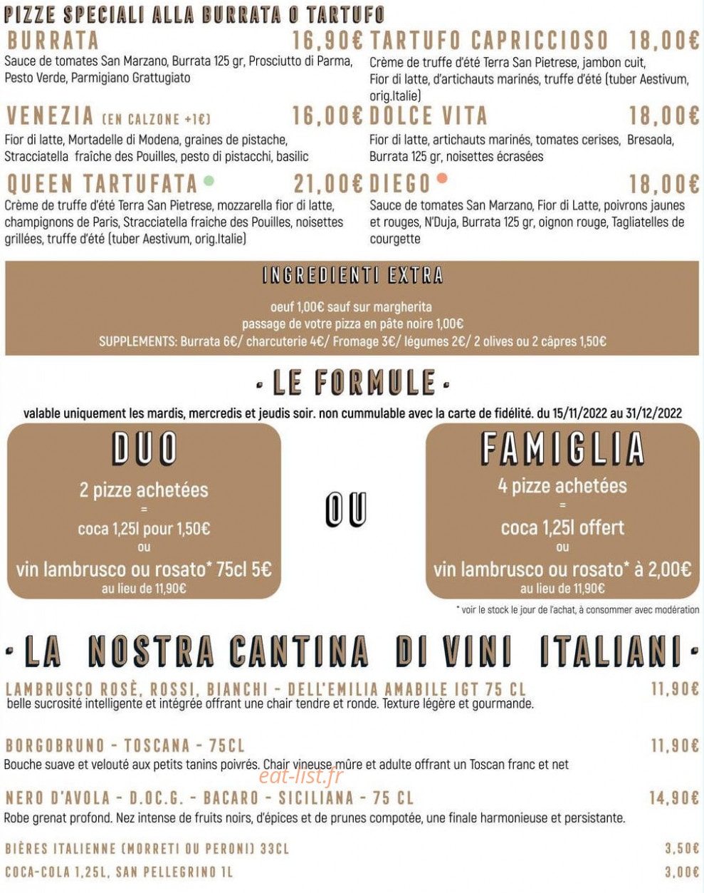La Cucina — carte page 3