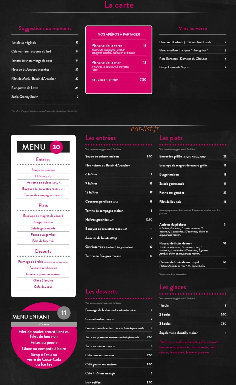 Le Platane — carte page 1