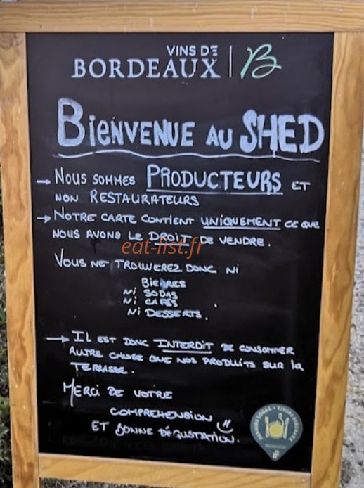 Le Shed — carte page 1