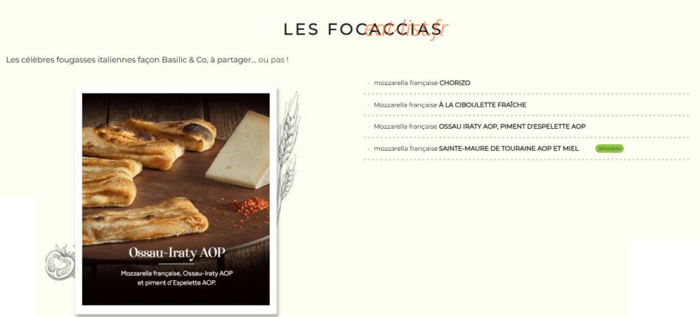 Basilic & Co — carte page 2