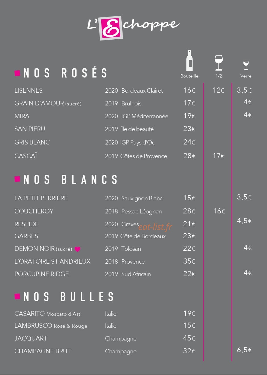 l'echoppe — carte page 8
